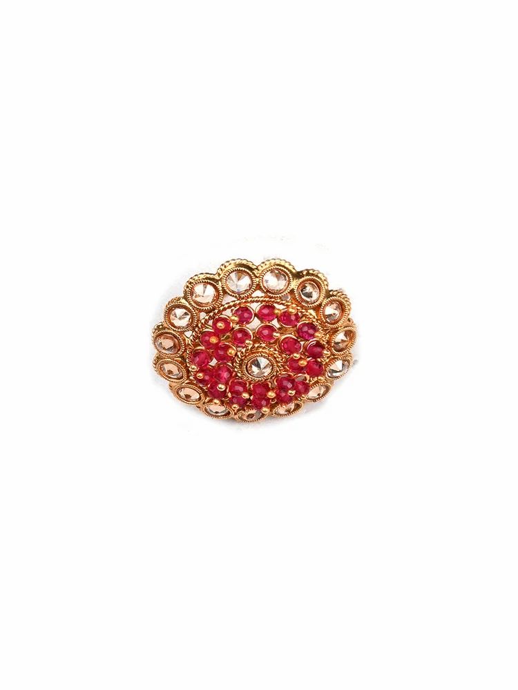 Kemp Rajwadi Mangalsutra With Adjustable Red Ring